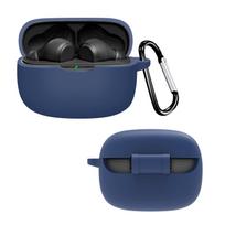 Taikoma JBL WAVE Beam ausinių dėklas Bluetooth silikoninis apsaugantis nuo kritimo ausinių dėklas JBL WAVE Beam tamsiai mėlyna spalva