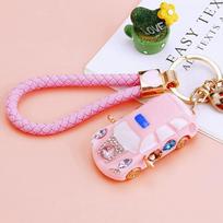Sale Crystal Car Rhinestone 3D Metal Gift for Men Women Car Accessories Bag Charm white