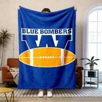 Winnipeg Blue Bombers Soft and comfortable flannel Suitable for sofas living rooms outdoor camping travel and also makes a great anniversary gift 80cmx120cm