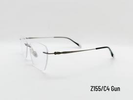 Men's Rimless Titanium Glasses Frame with Anti-Blue Light Lenses: Myopia & Presbyopia Compatible, Style Z155 white