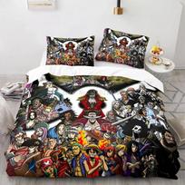 3D One Piece Bedding Set Anime Game Figure Luffy Printed Duvet Cover Sets Twin Queen King Single Size Boys Bedclothes Bed C EU Single 135*200cm/53x79in 3pcs
