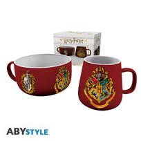 HARRY POTTER pusryčių rinkinys (puodelis ir dubenėlis), herbai