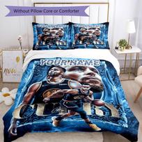 Steph Curry Action Customizable Name Duvet Cover Set Design for Bedrooms Soft Bedding Home Decor Birthday/Christmas GiftSpiritual Gift 135cmx200cm