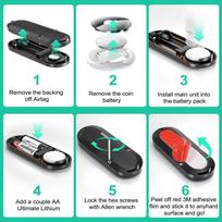 1 Set For Airtag Cr2032 Battery Replacement Battery Case Magnetic For Airtag Battery Case 120 Months Extended Case blue