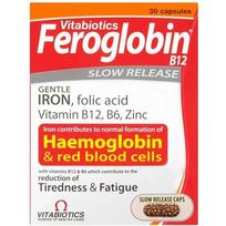 Vitabiotics Feroglobin Original 30 pailginto atpalaidavimo kapsulių Geležis Folio rūgštis Multivitaminai - 1 2 3 pakuotės - Tiesioginis pristatymas iš JK 1 vnt 30 porcijų