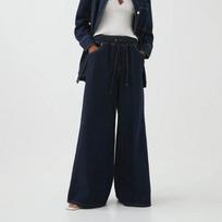 Womens High-Waisted Straight Leg Denim Jeans No Stretch Washed Vintage Streetwear Wide Trousers Blue Black Ivory White XL