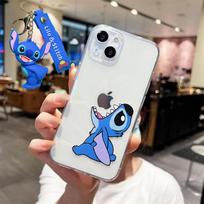 Disney piktas Stitch TPU minkštas telefono dėklas, skirtas iPhone 16 15 14 13 PRO MAX 11 12 13 PRO X XS XR 7 8 Plus Mini Y2k animacinis mielas dėklas For iPhone 11