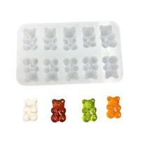 Silicone Crystals Epoxy Bear Mould For Jewelry Making Crafting Reusable Flexible Detailed Designs Easy Release 1 white
