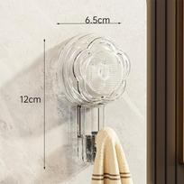 Fashion Flower Shape Powerful Suction Cup Hooks Vacuum Reusable Shower Hooks Heavy Duty Clothes Hook Traceless Clothes Hook balta