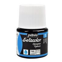 Audinio dažai - PéBéo - Setacolor nepermatomas - Juoda - 45 ml - Atsparus plovimui