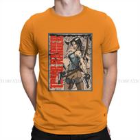 Tomb Raider Action Adventure Games Pure Cotton TShirt Lara Croft Basic T Shirt Homme Men Clothes Printing 2XL gray