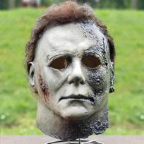 Helovinas Michael Myers Žudiko Kaukė Kraujuota Latekso Siaubo Cosplay Rekvizitas Unisex Kostiumo Aksesuaras white
