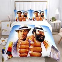 3D Printed Film Bud Spencer Terence Hil Beding Set Tens Soft with Soft Fabric Duvet Covers Pilowcases for Tens Single Double Quen King 120*200cm Single gray