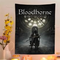 Classic Game Bloodborne Colorful Tapestry Wall Hanging Hippie Flower Wall Carpets Dorm Decor Wall Art Decor 150x100cm(60x40in) white