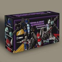 3 vnt./dėžutėje Transformuojamas robotas žaislas G1 animacinis filmas Skraidanti komanda Starscream Skywarp Thundercracker figūrėlė modelis Mažo mastelio lėktuvas gray