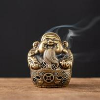 Copper Antique Incense Burner Non Sticky Powder Small Auspicious Coil Incense Home Indoor Fragrance Long Lasting Aromatherapy brown