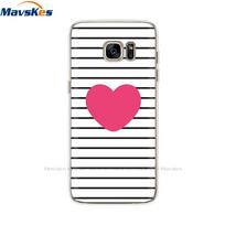 Animacinis silikoninis dėklas Samsung Galaxy S7 dėklams Dangtelis Gėlė Minkštas TPU telefono dėklas Samsung S7 edge G930F G930FD G930W8 Funda For Samsung S7