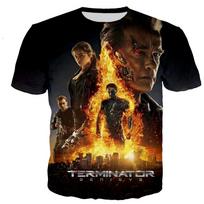 Klasikinio filmo Terminatorius 3D spausdinti marškinėliai Vyrams Moterims Laisvalaikio trumpomis rankovėmis marškinėliai Streetwear Harajuku Y2k Viršūnės Marškinėliai Vaikų drabužiai XXXL brown
