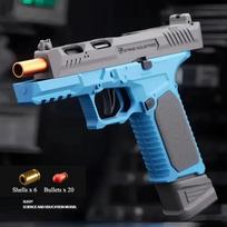 Automatinis nuolatinio šaudymo SIG17 Dėtuvės išmetimo žaislinis pistoletas EVA minkšti šoviniai Airsoft pistoletas Berniukams Lauko sporto šaudymo dovana blue