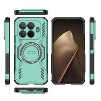Rugged Armor Protect Back Cover For Xiaomi 15T Pro 17 ProMax Redmi Note 15 Pro Plus 15 15C Magnetic Wireless Charging Phone Case Redmi 15 171.1MM žalia