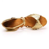 Šokio bateliai Moteriški Salės Tango Salsa Lotynų šokių bateliai Šventiniai kulniukai Suede-7.5-39 beige