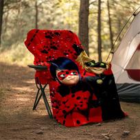 1pc Miraculous Ladybug2 Theme Blanket - Digital Print, Polyester, Cozy for All Seasons, Perfect for Outdoor, Camping, and Travel 100cmx150cm