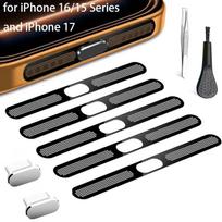 USB C Dulkių Kištukų Rinkinys iPhone 15,16 Serijoms & iPhone 17, Apsauginiai Dangteliai Nuo Dulkių Įkrovimo Prievadui & Garsiakalbiui, Plonas Apsauginis Rinkinys