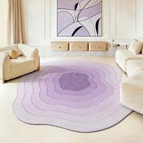 Netaisyklingos formos miegamojo dekoras Violetinis kilimas Purus minkštas studijų grindų kilimėlis Storas pliušinis kilimas Leopardų rašto kilimai svetainei 120x160cm