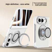 For iPhone Ultra Fold Case With tempered film Magnetic Shrink stand Protective Back Cover For Wireless Charging Phone Shell iPhone Ultra