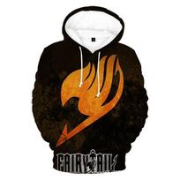 Sprogstanti Fairy Tail serija 3D spausdintas vyriškas laisvalaikio džemperis su gobtuvu 4XL orange