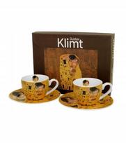 Duo Espresso Puodeliai su lėkštutėmis "pusė" Klimtas, 2 vnt., 90 ml