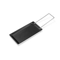 Swiss Cheese Fondue Set: Mini Non-Stick Baking Pan with Candle Holder black