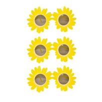 Saulėgrąžų akiniai Juokingi klouno akiniai nuo saulės Suaugusiems Siaubo filmo kostiumas Vasarai Paplūdimio Baseino vakarėliui Helovino Cosplay 3pcs yellow