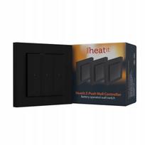 Heatit Z-push Z-wave belaidis jungiklis, juodas matinis
