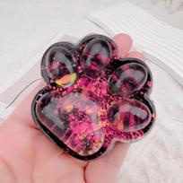 SimulationCat Paw Squishy Fidget Toy Cute Cat Paw Silicone Slow Rebound Pinch Decompression Toy Stress Release Vent Toy black