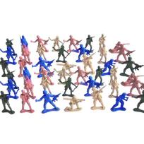 2436100pcs Soldiers Model 5cm Plastic Miniature Ornament Sculpture Army Men Action Figures Military Enthusiast Gifts TMZ 24pcs