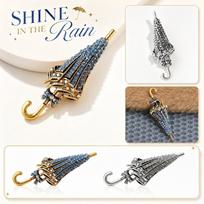 Umbrella Brooch Pin, Cute Lapel Pin for Shirts and , Dress Shirt Tie Pin for Men Women one size mėlyna