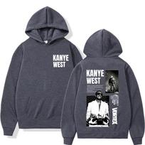 Rapper Kanye West Tour Print Hoodie Men Women Fashion Sweatshirt Long Sleeves Gothic Punk Harajuku Pullover Streetwear XXXL gray