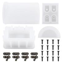 DIY Crystal Epoxy Resin Treasure Box Dice & Mirror Mold Standard white