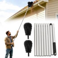 Long Reach Roofing Cleaning Brush High Efficiency Rain Gutter Cleaner  Remove Leaves beige