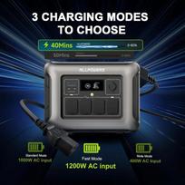 ALLPOWERS R1500 LITE Portable Power Station 1056Wh LiFePO4 Battery 1600W (3200W peak) AC Output Solar Generator for Camping RV （R1500 LITE）