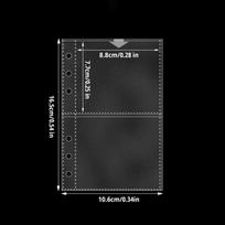 Inner Page Card Binder A6 Photocard Binder Sheets Transparent PP Acid Free Photo Album Refill Pages Photo Album Sleeves black