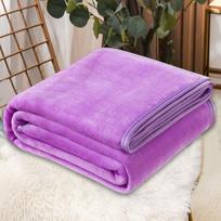 „Šilta koralų vilnos flanelinė antklodė: Puikiai tinka rudeniui, žiemai, oro kondicionavimui, piknikams ir kelionėms. 70x100cm [Independent Packaging + Certificate] violetinė