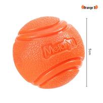 Meianju Patvarus Elastingas Guminis Šuns Kamuoliukas - Atsparus Kandimui Kramtomasis Žaislas Lauko Metymui ir Gaudymui orange