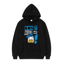 Disney Hoodie Winnie Donald Duck Spring and Autumn Sweatshirt Fashion Jacket Pullover Long Sleeve Clothing Loose Street Hooded XL black