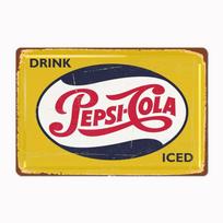 Vintažiniai Pepsi metaliniai skardiniai ženklai - Klasikiniai meno plakatai, Šiaurietiško stiliaus sienų dekoras namams, virtuvei, klubui, barui 20x30cm（7.8x11.8inch）