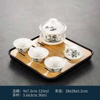 1 gaiwan 4 puodeliai 1 arbatinukas Keramikinis kungfu arbatos rinkinys buitinis vieno dangčio dubenėlis keturi puodeliai svetainės kungfu biuro priėmimo patalpa 6-parts