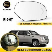 Side Mirror Glass for 07-13 Tahoe Yukon Silverado with Heated Signal Right Side gray
