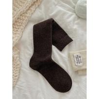 Leg Stockings - Children's Boneless Pure Color Pile Stockings - Children's Thick and Warm Winter and Autumn Pile Stockings 1 pair kava