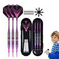 Soft Tip Dart Set Yellow Metal Body Tip Darts Set Soft Tip Darts For Electronic Dartboard Tip Darts Set With Aluminum Body violetinė